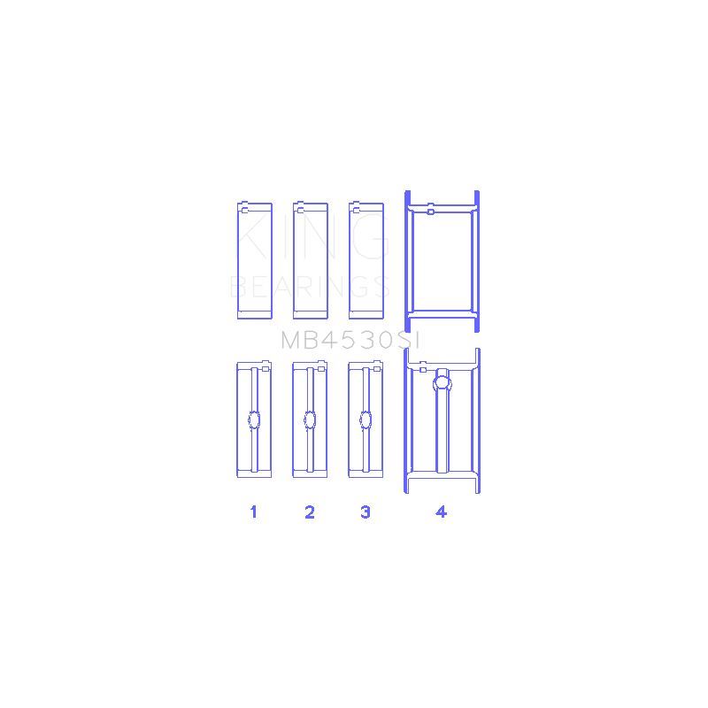 King Engine Bearings Main Bearing Set for 2004-2015 Chevrolet Silverado 1500 (MB4530SI 010)