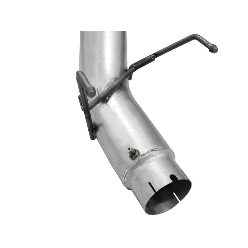 aFe Large Bore-HD 5 IN 409 Stainless Steel DPF-Back Exhaust System w/Polished Tip (49-42039-P)