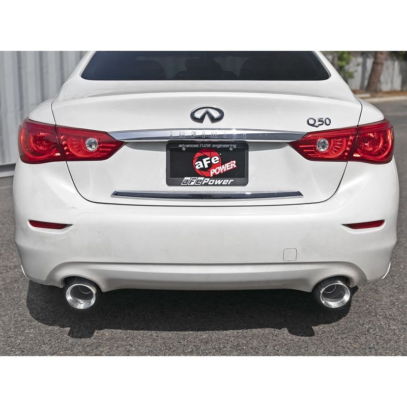 Takeda 2-1/2 IN 304 Stainless Steel Cat-Back Exhaust System w/ Polished Tips (49-36132NM-P)