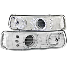 Load image into Gallery viewer, ANZO USA 1999-2002 Chevrolet Silverado 1500 Projector Headlights w/ Halo Chrome (111190)