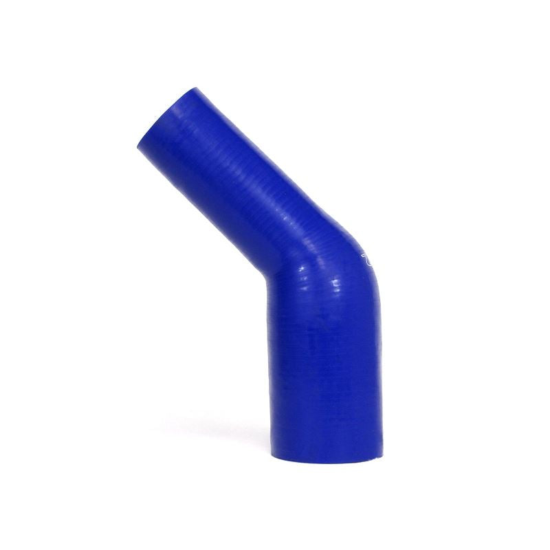 HPS 3" 3 1/8" ID High Temp 4 ply Reinforced Silicone 45 Degree Elbow Reduce (HTSER45-300-312-BLUE)