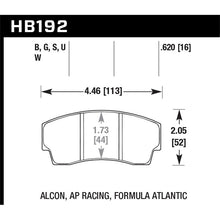 Load image into Gallery viewer, Hawk Performance DTC-70 Disc Brake Pad (HB192U.620)