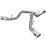 aFe Large Bore-HD 4 IN 409 Stainless Steel DPF-Back Exhaust System w/Polished Tip (49-43065-P)