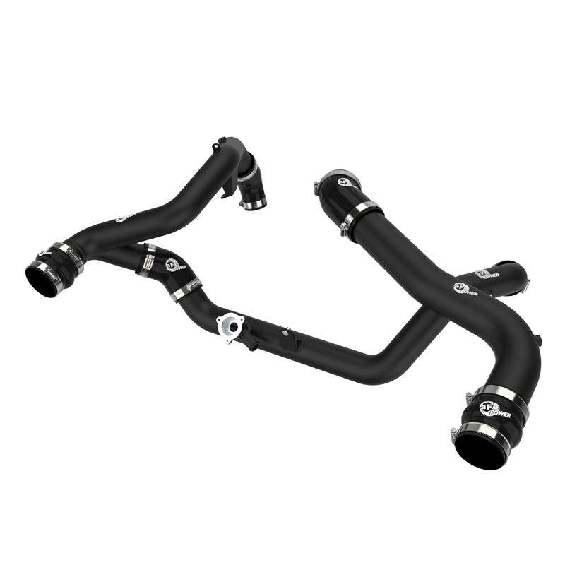 aFe Power BladeRunner Aluminum Hot and Cold Charge Pipe Kit - Black for 20-23 Ford Explorer ST V6 3.0L (tt) (46-20654-B)