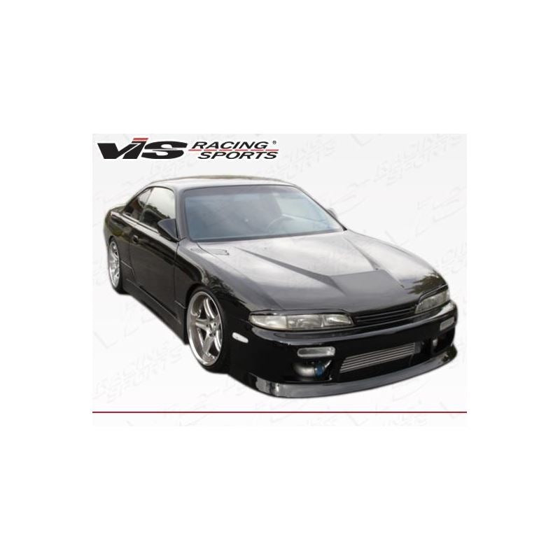 VIS Racing Invader Style Black Carbon Fiber Hood (95NS2402DVS-010C)