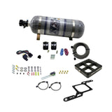 Nitrous Express Dry, Dual Stage Billet Crossbar Plate System 100-1000HP (4500Flange) W/12Lb Bottle (66247-12)