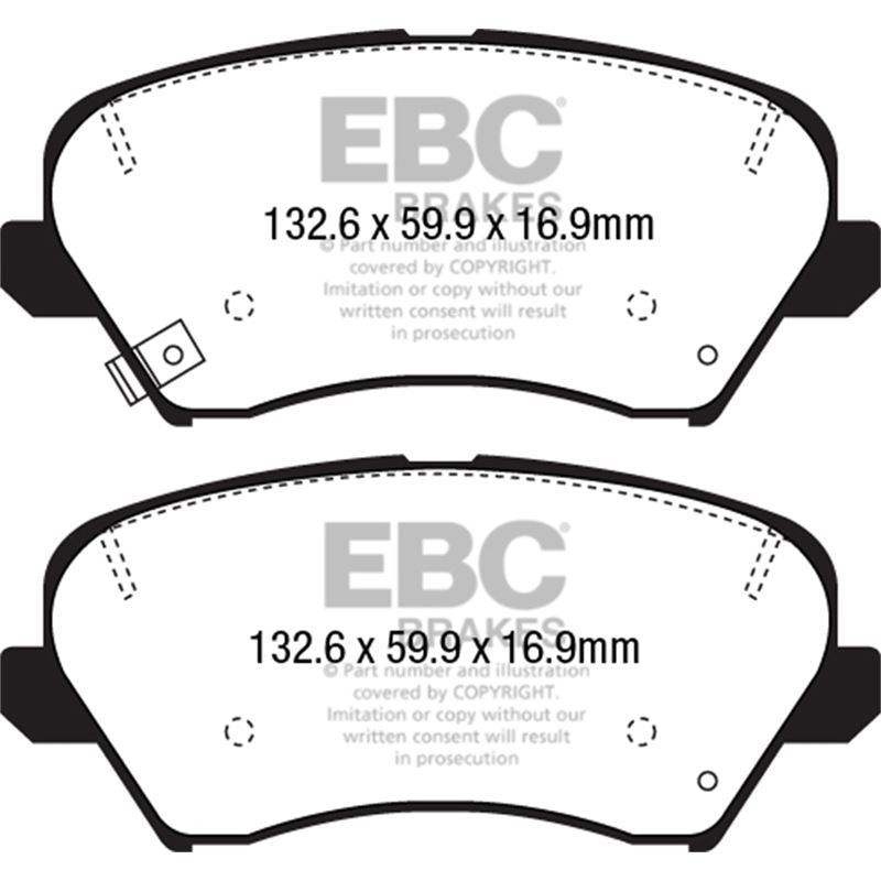 EBC Redstuff Ceramic Low Dust Brake Pads (DP32232C)