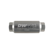 Load image into Gallery viewer, Deatschwerks -10AN Female, 10 micron, 70mm Compact in-line fuel filter kit (8-03-70C-010K)