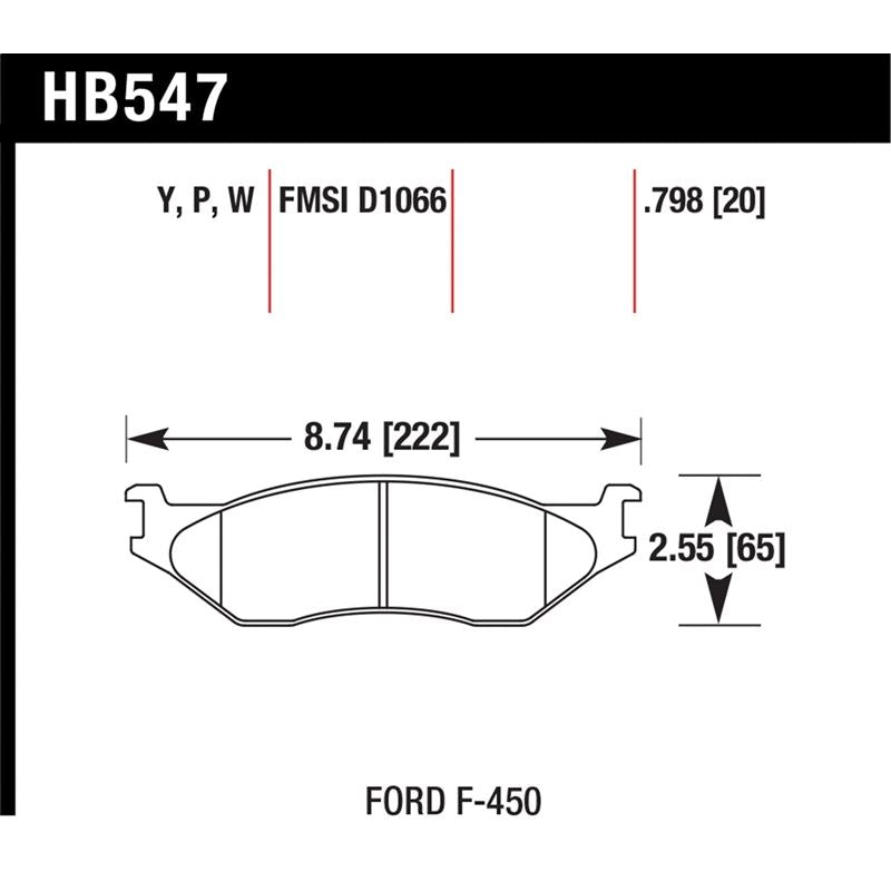 Hawk Performance Super Duty Brake Pads (HB547P.798)