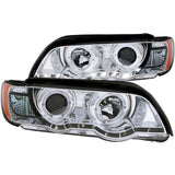 ANZO USA 2000-2003 BMW X5 Projector Headlights w/ Halo Chrome (121397)