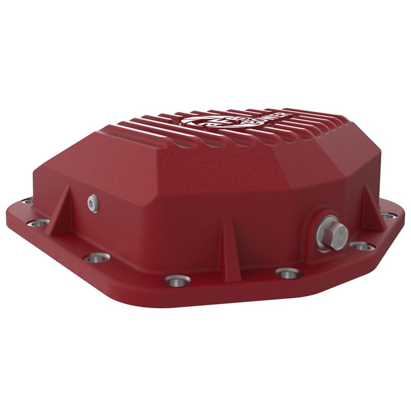 aFe Pro Series Dana M220 Rear Differential Cover Red w/ Machined Fins (46-71190R)