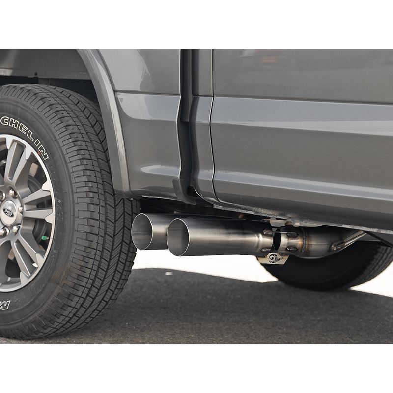 aFe Rebel 409 Stainless Steel DPF-Back Exhaust System w/ Dual Brushed Tips (49-43108-H)