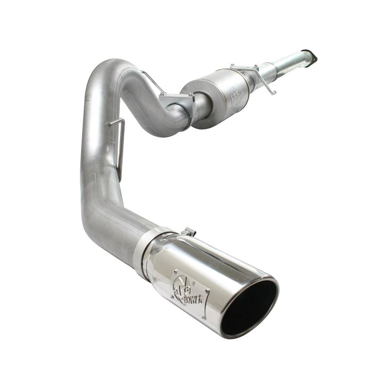 aFe ATLAS 4 IN Aluminized Steel Cat-Back Exhaust System w/ Muffler and Polished Tip (49-03041-P)