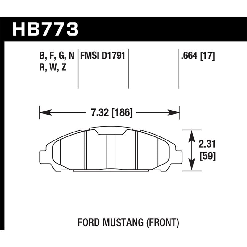 Hawk Performance HPS 5.0 Brake Pads (HB773B.664)