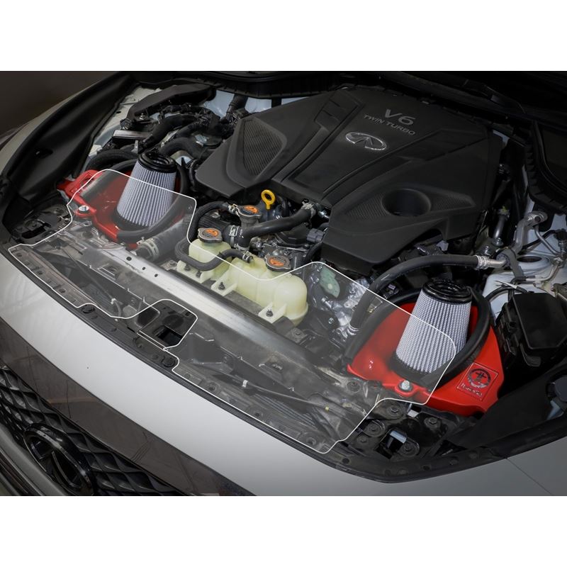 Takeda Stage 2 Red Edition Cold Air Intake System w/ Pro DRY for 16-23 Infiniti Q50 V6 3.0L (tt) (56-10004DR)