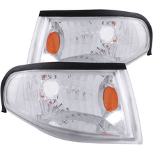 Load image into Gallery viewer, ANZO USA Corner Lights 1994-1998 Ford Mustang Euro Corner Lights Chrome w/ Amber Reflector (521016)