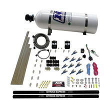 Load image into Gallery viewer, Nitrous Express 10 Cyl Piranha Nozzle Direct Port Nitrous Kit (250-500HP) w/15lb Bottle (81000EFI-15)