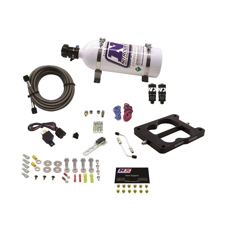 Nitrous Express Q-Jet/Holley Spread Bore Hitman Plus Nitrous Kit (50-200HP) w/5lb Bottle (40081-05)