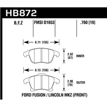 Load image into Gallery viewer, Hawk Performance LTS Brake Pads (HB872Y.760)