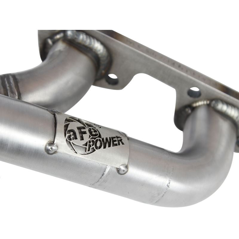 aFe Twisted Steel 409 Stainless Steel Shorty Header (48-46203)