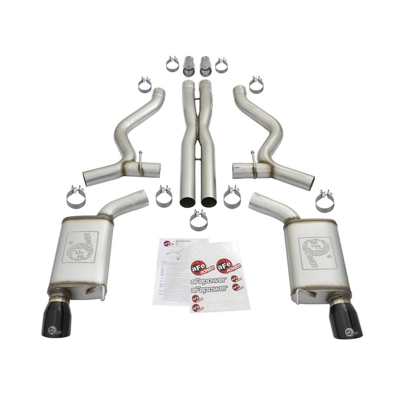 aFe MACH Force-Xp 3 IN 304 Stainless Steel Cat-Back Exhaust System w/Black Tip (49-33072-1B)