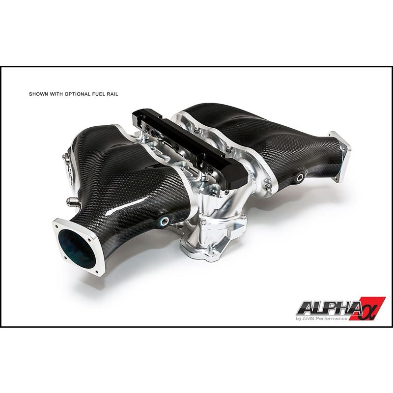 ALPHA R35 Carbon Fiber Intake Manifold - Standard Fuel Rail (6 injectors), Clear (ALP.07.08.0101-1)