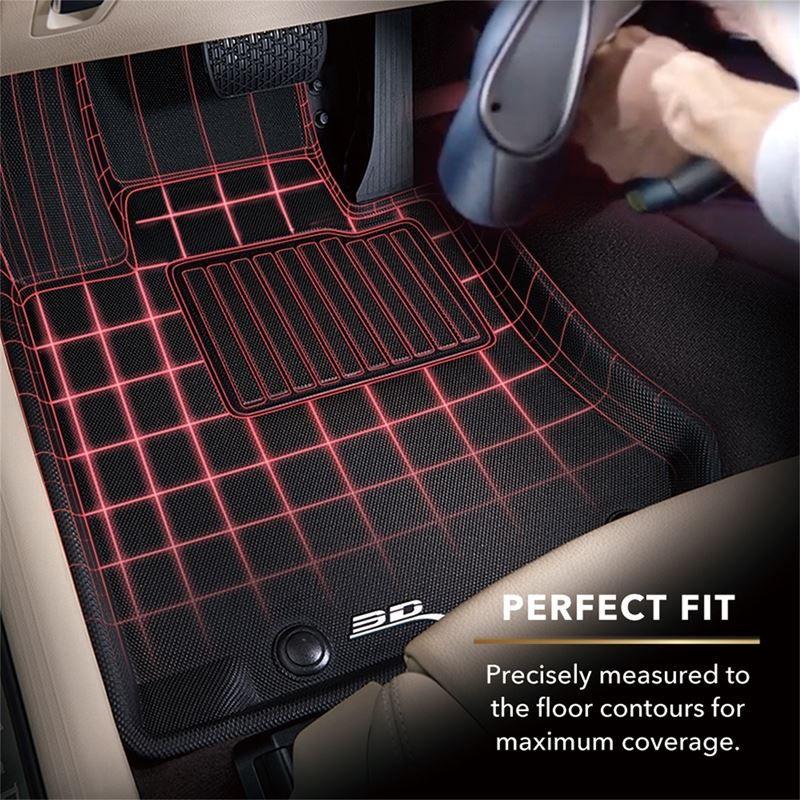 3D Maxpider 2015-2020 Chevrolet Suburban Kagu 1st & 2nd & 3rd Row Floormats - Black (L1CH05801509)