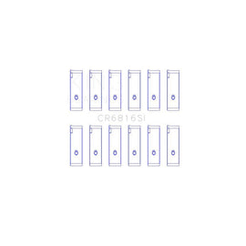 King Engine Bearings Connecting Rod Bearing Set for 2001-2008 Suzuki Grand Vitara (CR6816SI0.5)