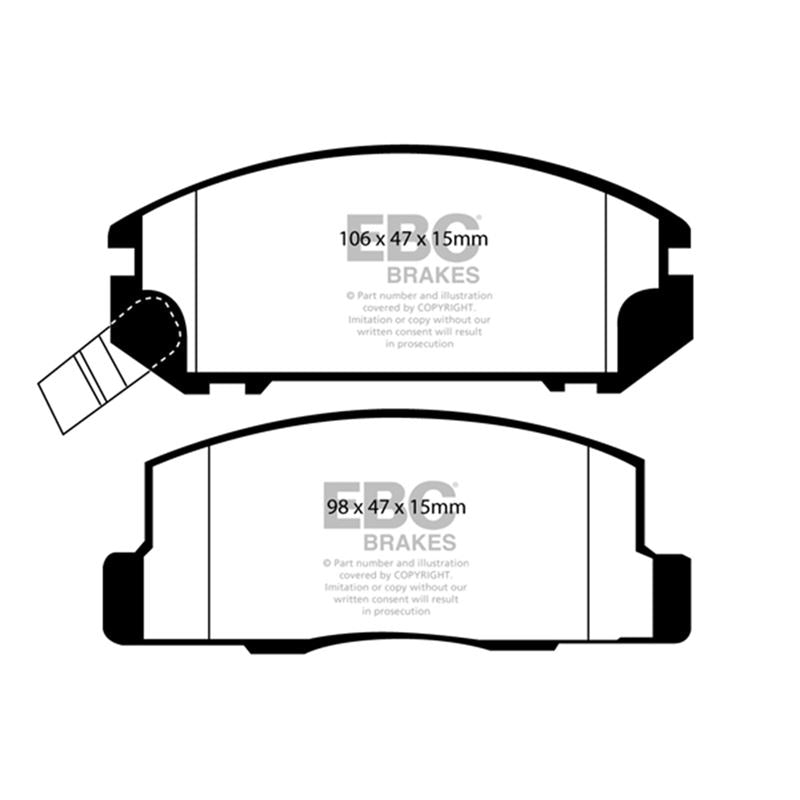 EBC Greenstuff 2000 Series Sport Brake Pads (DP21107)