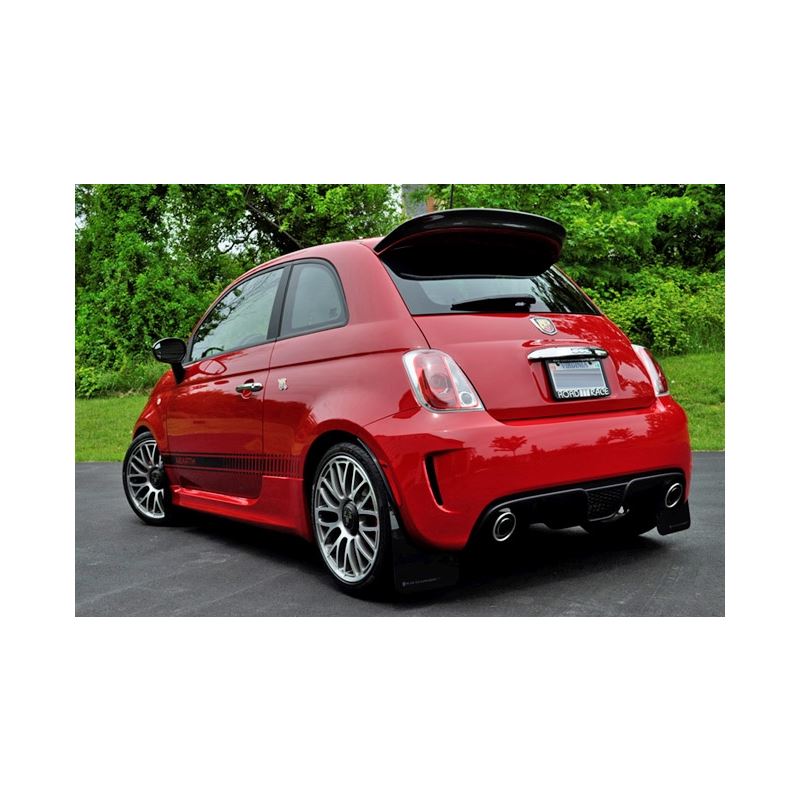 Rally Armor Red Mud Flap/White Logo for 2012-2019 Fiat 500 (MF25-UR-RD/WH)