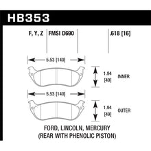 Load image into Gallery viewer, Hawk Performance LTS Brake Pads (HB353Y.618)