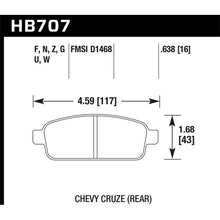 Load image into Gallery viewer, Hawk Performance DTC-30 Brake Pads (HB707W.638)