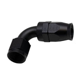 DeatschWerks 10AN Female Swivel 90-Degree Hose End PTFE (Incl Olive Insert) - Anodized Matte Black(6-02-0860-B)