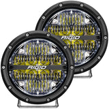 Rigid Industries 360-Series 6in LED Off-Road Drive Beam - White Backlight (Pair) (36204)