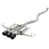 Takeda 3 IN 304 Stainless Steel Cat-Back Exhaust System w/ Black Tips (49-36623-B)