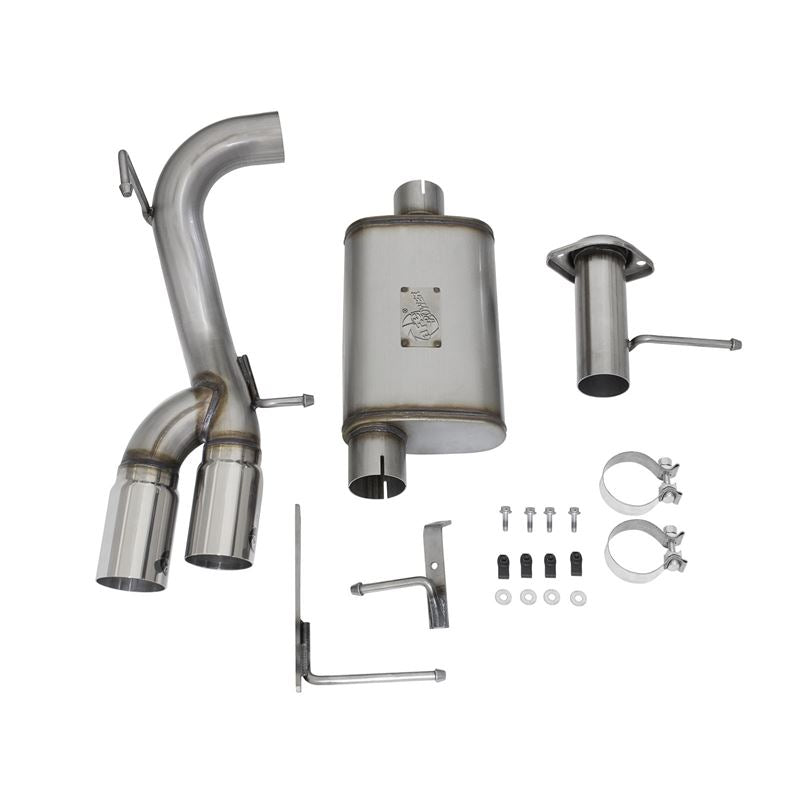 aFe Rebel Series 3 IN 409 Stainless Steel Cat-Back Exhaust System w/Polished Tip (49-44061-P)