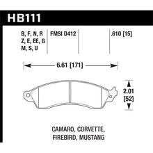 Load image into Gallery viewer, Hawk Performance DTC-70 Brake Pads (HB111U.610)