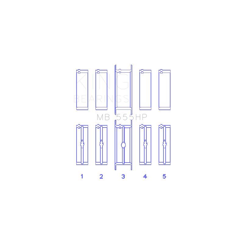 King Engine Bearings Main Bearing Set for 1966-1971 Chrysler Town Country (MB 555HP 001)