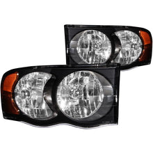 Load image into Gallery viewer, ANZO USA 2002-2005 Dodge Ram 1500 Crystal Headlights Black (111022)