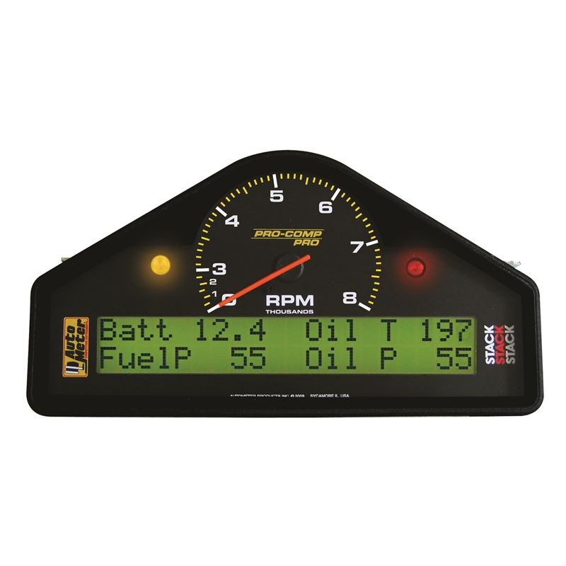 AutoMeter Pro-Comp Race Dash 0-8k RPM/Speed/Oil Press and Temp/WaterTemp/Fuel Pressure/Battery Gauge (6011)