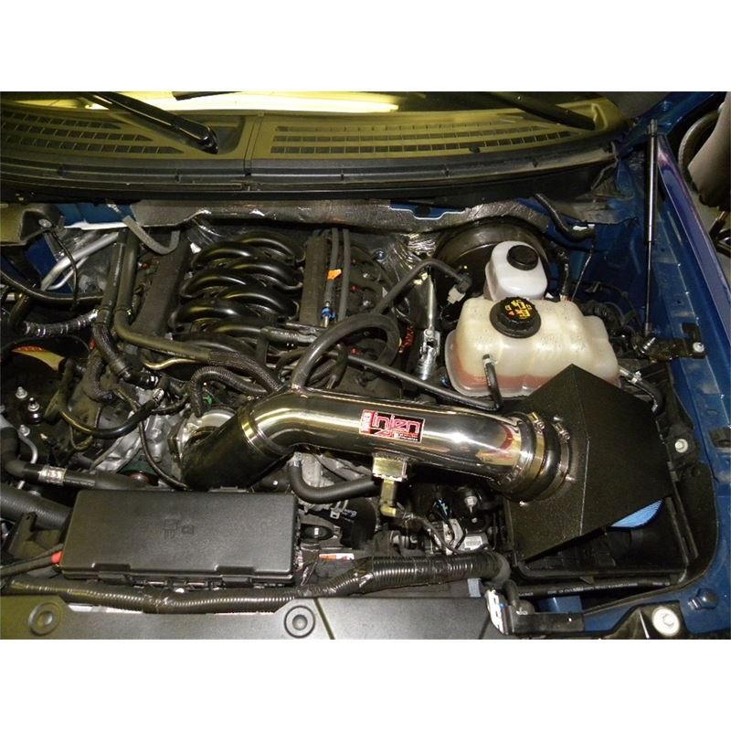 Injen 12 Ford F-150 V8 5.0L Polished 4in Power Flow Intake w/ MR Tech/Enc Air Box w/ Front Air Inlet (PF9011P)