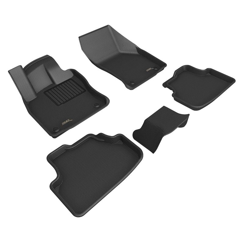 3D Maxpider 21-23 Volkswagen Golf Gti/Golf R Kagu Floor Mat- Black R1 R2 (L1VW12201509)