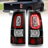 ANZO USA Tail Light Assembly, LED, Clear Lens, Black Housing, Pair, (311324)