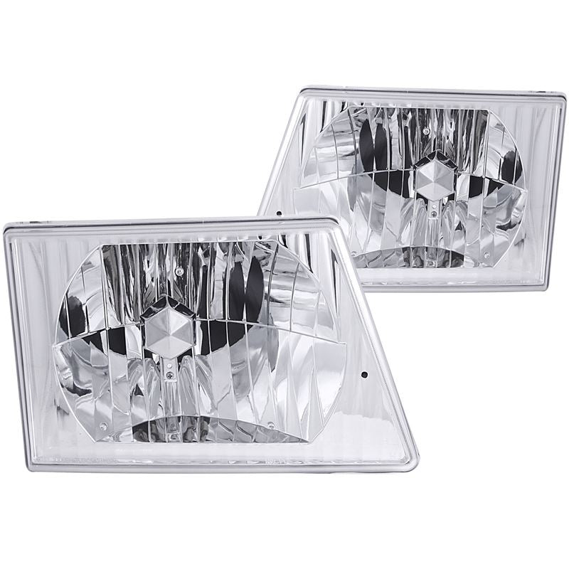 ANZO USA 1992-2006 Ford Econoline Crystal Headlights Chrome (111026)