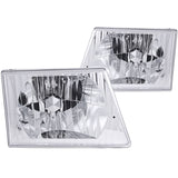 ANZO USA 1992-2006 Ford Econoline Crystal Headlights Chrome (111026)