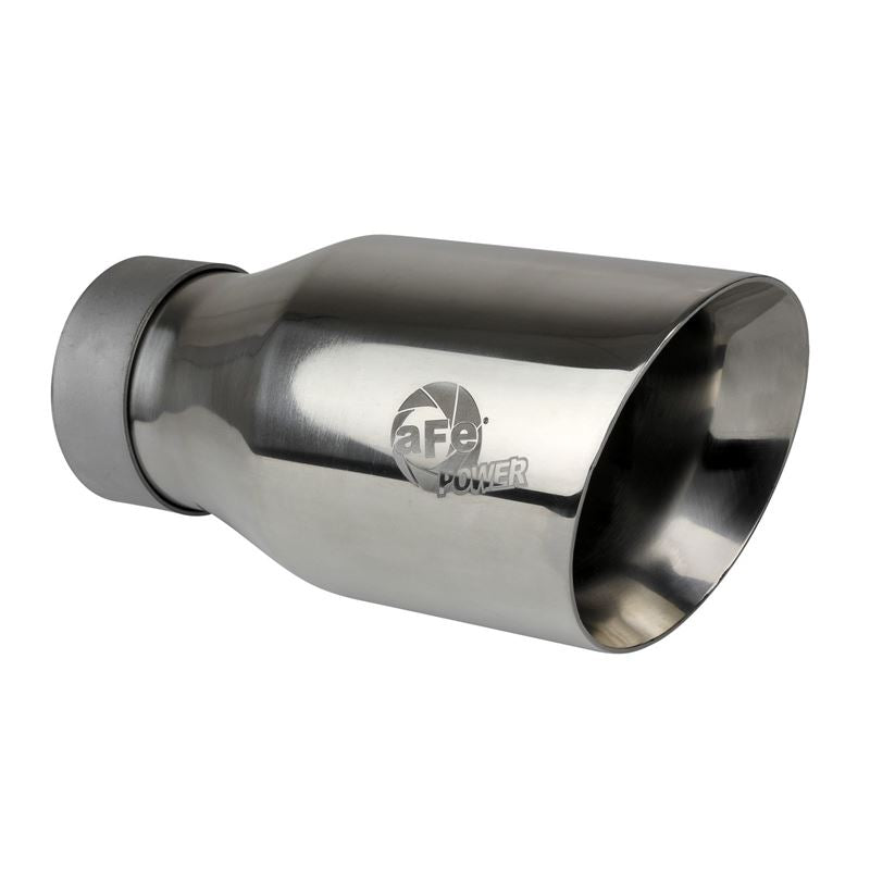 aFe Large Bore-HD 3 IN 304 Stainless Steel DPF-Back Exhaust System w/Polished Tip(49-38092-P)