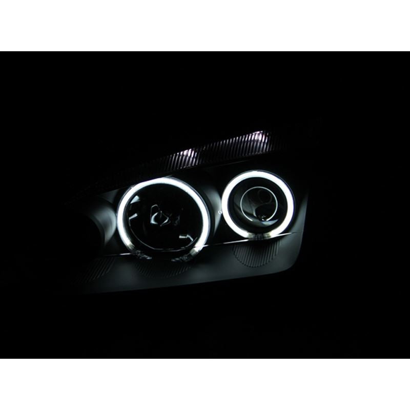 ANZO USA 2005-2007 Ford Focus Projector Headlights w/ Halo Black (121198)