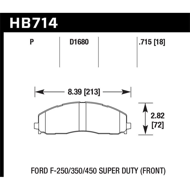 Hawk Performance Super Duty Brake Pads (HB714P.715)