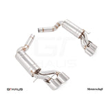 GTHaus GT Racing, Stainless Steel, with 4x120 x80mm Connected Oval Tips for 2014-2017 Mercedes-Benz S550(ME0911217)