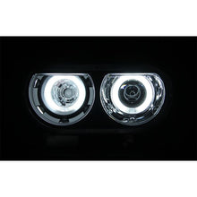 Load image into Gallery viewer, ANZO USA 2008-2014 Dodge Challenger Projector Headlights w/ Halo Black (CCFL) (HID Compatible) (121306)